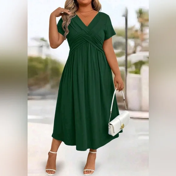 sachin and babi light blue dress Made for this Moment Ruched Midi Dress (Black) – Stylish Diva Boutique main image 0